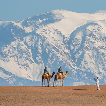 Half day Sunset camel ride in agafay desert of marrakech